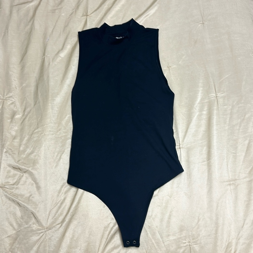 Abercrombie Black Mock Neck Tank Bodysuit